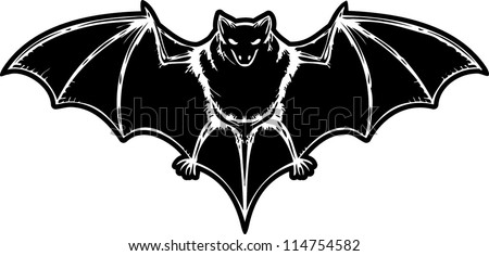 Bat Drawing Vector Stock Vector 114754582 - Shutterstock