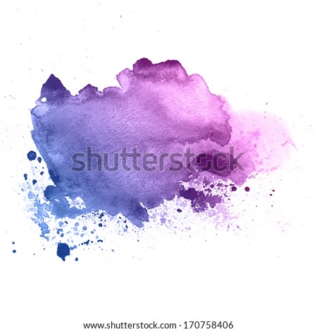 Abstract Watercolor Hand Drawn Painted Strokes Stock Illustration ...