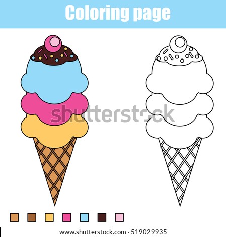 coloring page ice cream cone color stock illustration 519029935 shutterstock - Coloring Page Ice Cream Cone coloring page ice cream cone color stock illustration 519029935 shutterstock - Coloring Page Ice Cream Cone