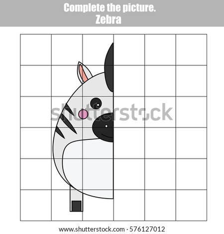 complete the picture children educational game coloring page kids activity - Children Drawing Sheets complete the picture children educational game coloring page kids activity - Children Drawing Sheets