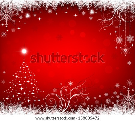 Red Christmas Background Stock Vector 158005472 - Shutterstock