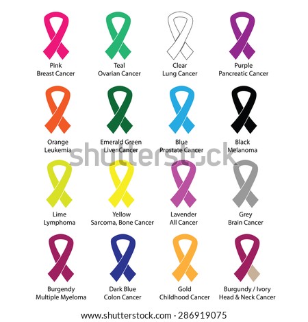 Cancer Color Ribbons Campaign Vector All Stock Vector 286919075 ...