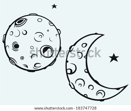 Moon Lunar Craters Stock Vector 183747728 - Shutterstock