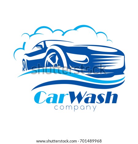 Car Wash Stylized Vector Symbol Design Stock Vector 701489968 Shutterstock Auto Detailing Logo Template