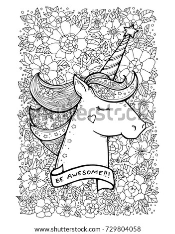 Download Unicorn Flower Pattern Magical Animal Vector Stock Vector ...