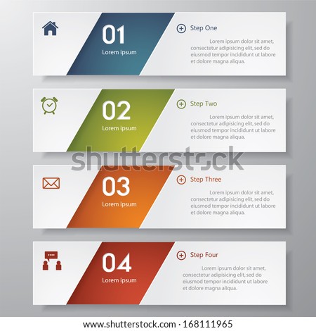 Design Clean Number Banners Templategraphic Website Stock Vector 168111965 Shutterstock Clean Banner Template
