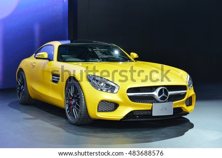 BANGKOK, THAILAND - AUGUST 26:Mercedes-Benz AMG GTS on display at Bangkok International Grand Motor Sale 2016 at Bitec on August 26, 2016 in Bangkok, Thailand
