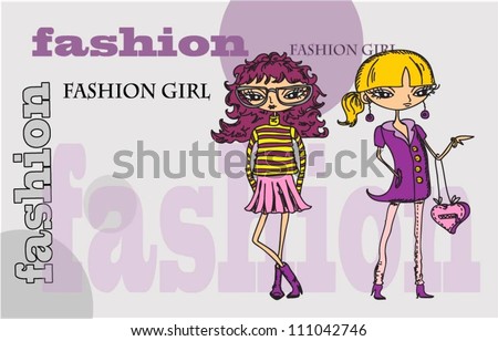 Vector Cute Cartoon Girl Brown Hair Stock Vector 337224497 - Shutterstock