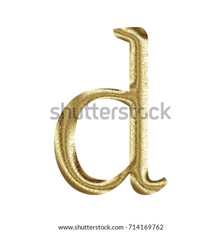 Gold Alphabet Symbol Lowercase Letter Stock Illustration 73924849 ...