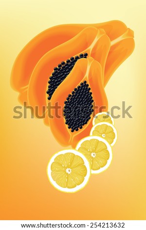 Papaya and lemon