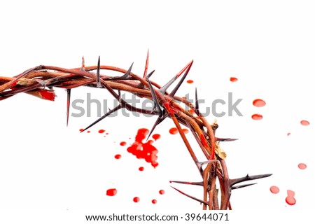 Crown Made Thorns Blood Drops Isolated Stock Photo 41383360 - Shutterstock