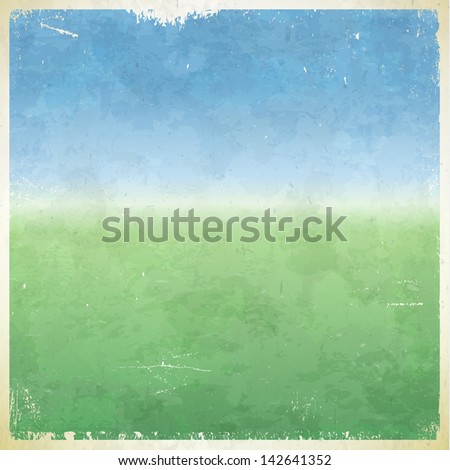 Summer themed grungy retro abstract vector background