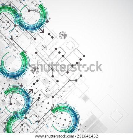 Abstract Technology Concept Business Background Stock Vector 229700797 ...