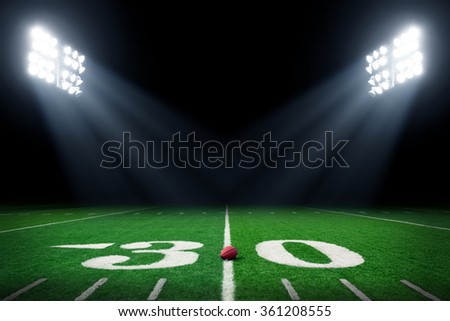 Football field at night