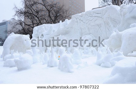 Japan Snow Festival Stock Images, Royalty-Free Images ...