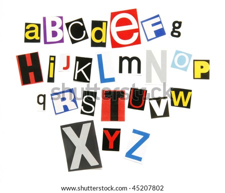 alphabet written bright plastic letters featuring stock photo 62027353