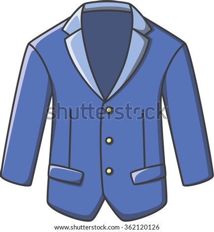Jacket Sweater Cartoon Vector Illustration Grayscale Stock Vector ...