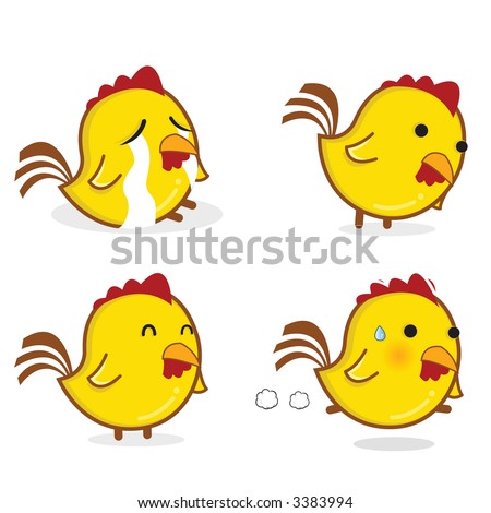 Chicken Cartoon Emoticon Series Miscellaneous Stock Vector 3383998 ...