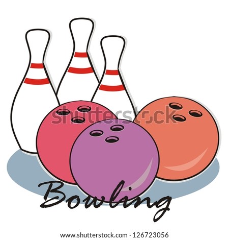 Bowling Stock Vector 126723056 - Shutterstock