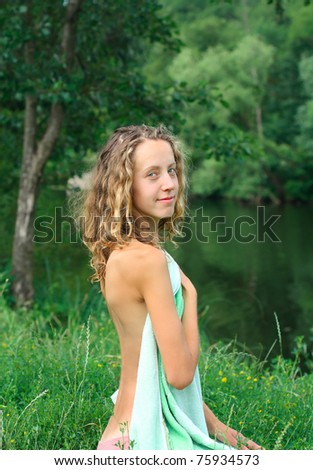 Blonde Nude Young Woman Standing Waist Stock Photo 115010032 - Shutterstock
