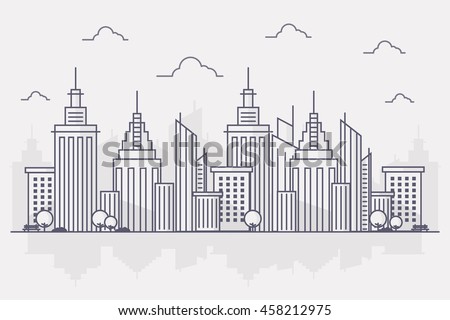 Line Art Vector Illustration Modern Big Stock Vector 458212975  Shutterstock