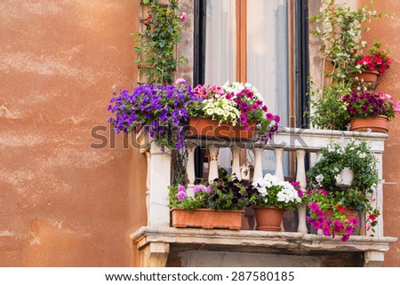 "balcony with colorful flowers" stok gorseller ve telifsiz g.