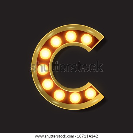 vector letter lamp Marquee Letter Stock Light Vector Vector S 187114145