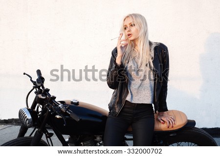 Motorcycle blowing white smoke