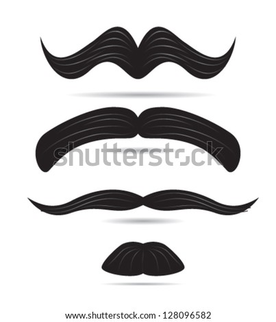 Set Mustache Beard Silhouettes No Shave Stock Vector 58378483 ...