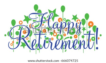 happy retirement banner design that would stock vector royalty free