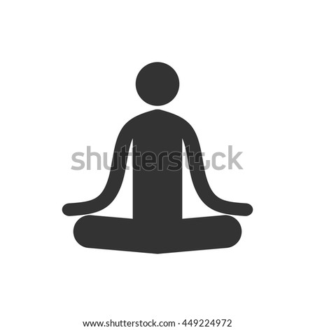 Gray Yoga Calm Icon Isolated On Stock Vector 404250301 - Shutterstock