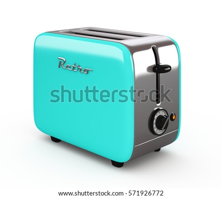 Vintage Toaster Isolated On White Background 3D Illustration Vintage Toaster Isolated On White Background 3D Illustration