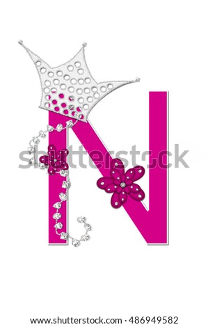 letter n alphabet set pageant queen stock illustration 486949582 the letter n