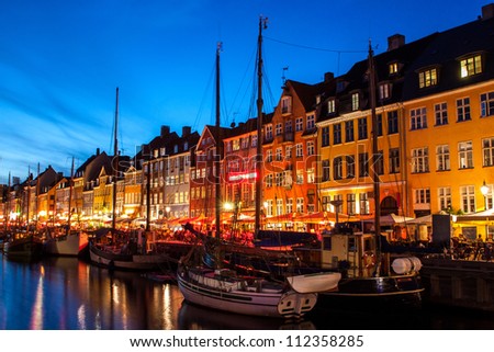 Nyhavn Night Copenhagen Denmark Stock Photo 112358285 - Shutterstock