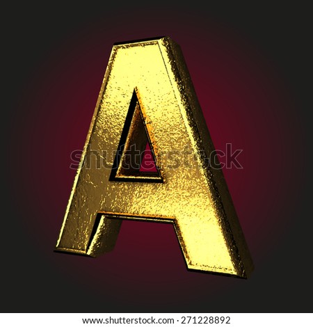 Golden Font Type Letter Stock Vector 105437675 - Shutterstock