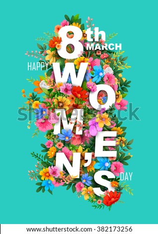 illustration of Happy Women's Day greetings background