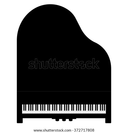 Piano Grand Piano Top View Vector Stock Vector (Royalty Free) 372717808 ...