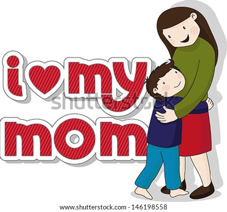 Download Love My Mom Stock Vector (Royalty Free) 146198558 ...