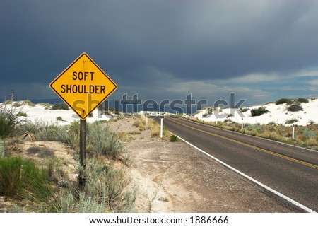 Soft Shoulder Sign Stock Photo 1886666 - Shutterstock