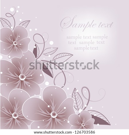 Handdrawing Floral Background Flower Dahlia Element Stock Vector ...
