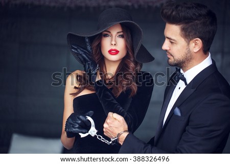 Celebrity Couple Fashionable Pair Elegant People Stock 