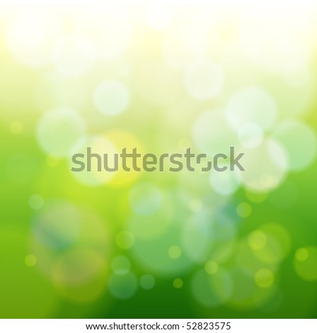 green bokeh abstract light background. Vector illustration