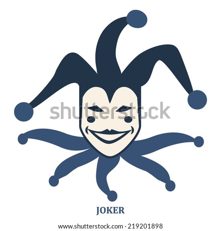 Joker Head Symbol Stock Vector 219201898 - Shutterstock