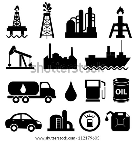 Oil Petroleum Icon Set Stock Vector 112179605 - Shutterstock