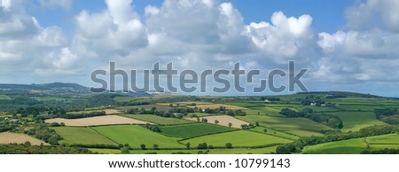 A View Of Cornwall Countryside Near Fowey Harbour Cornish Coast Port Isaac Cornwall Stock Photo
