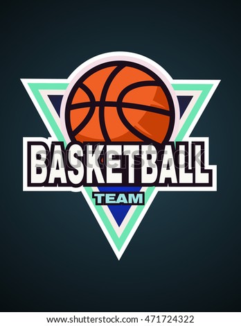 Basketball Logo Template Basketball Logotype Badge Stock Vector 315456875 Shutterstock Basketball Team Logo Template