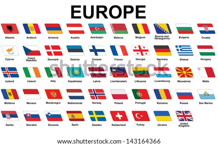 European Country Flags Stock Vector 48553597 - Shutterstock