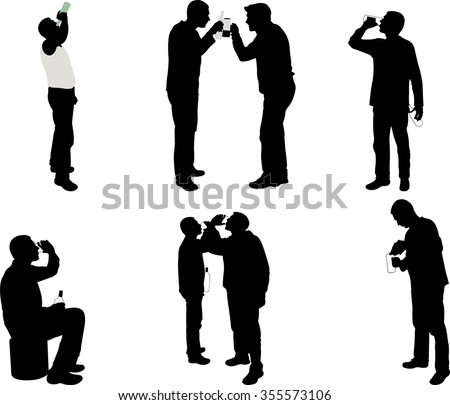 Silhouette People Drinking Stock Images, Royalty-Free Images & Vectors