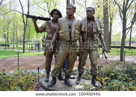 Vietnam War Memorial Statue Clip Art