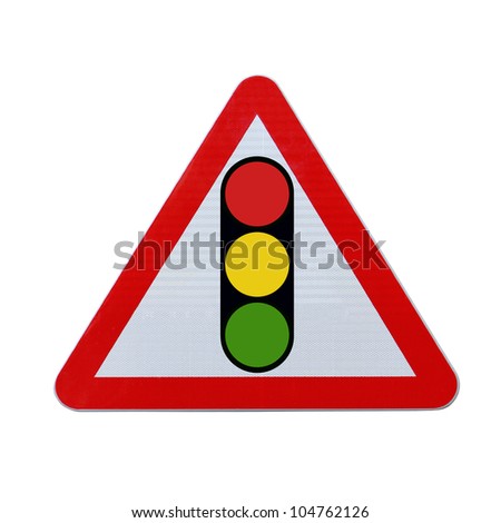 Uk Traffic Signals Ahead Sign Stock Vector 462812344 - Shutterstock